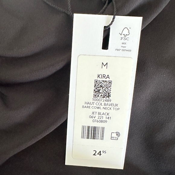 NWT Dynamite Black Cowl Neck Tank - Picture 3 of 4